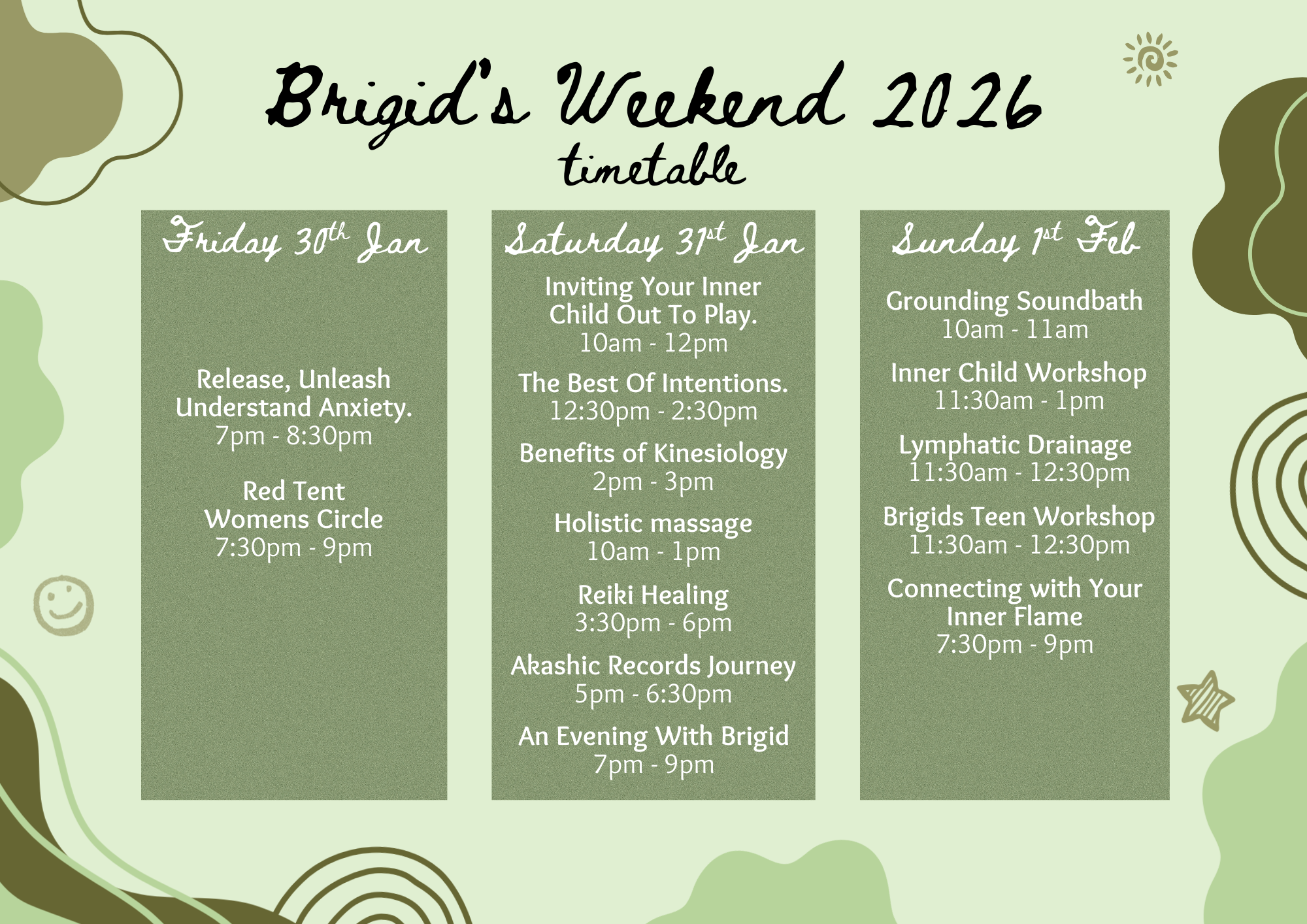 Brigid’s Weekend