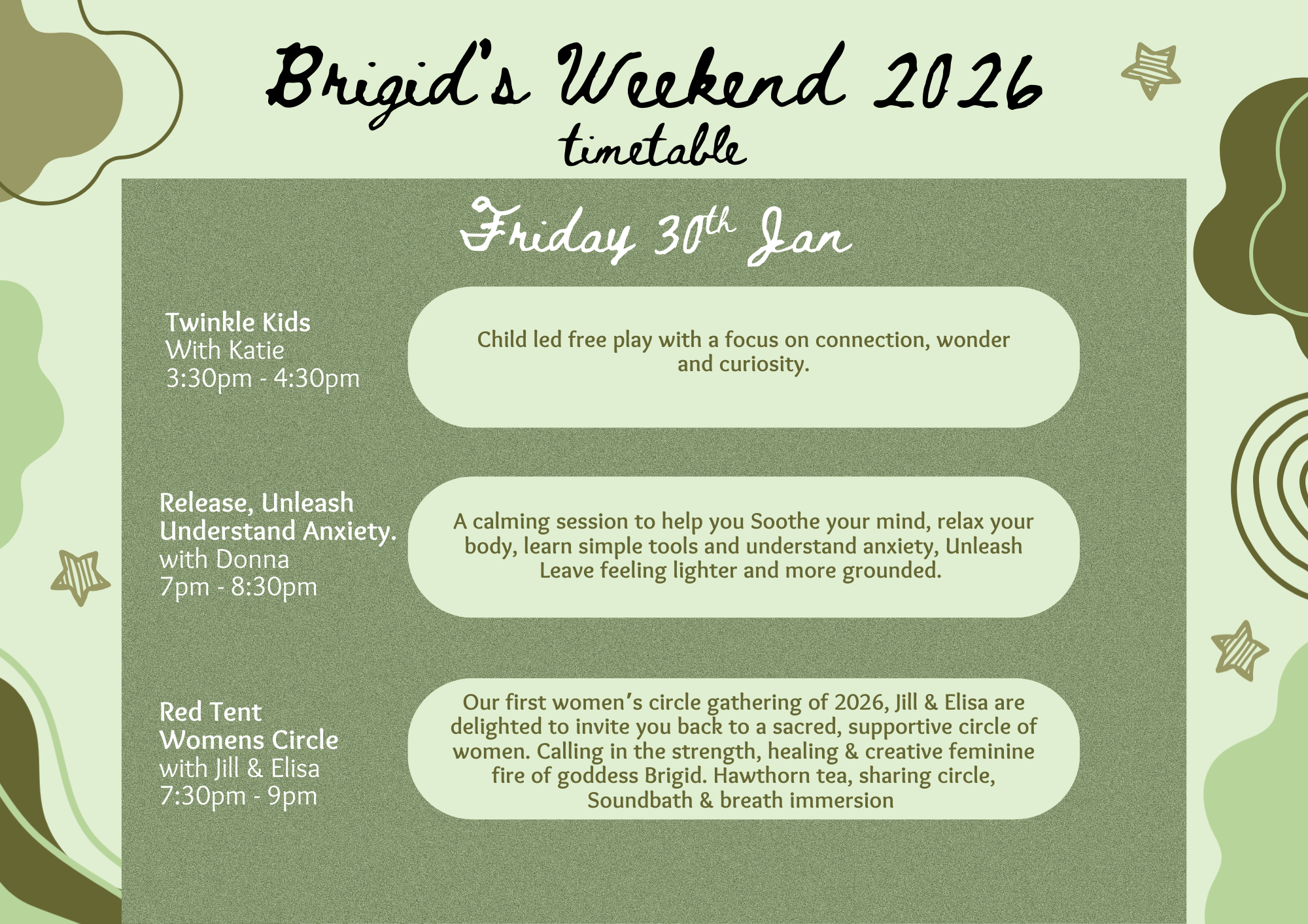Brigid’s Weekend